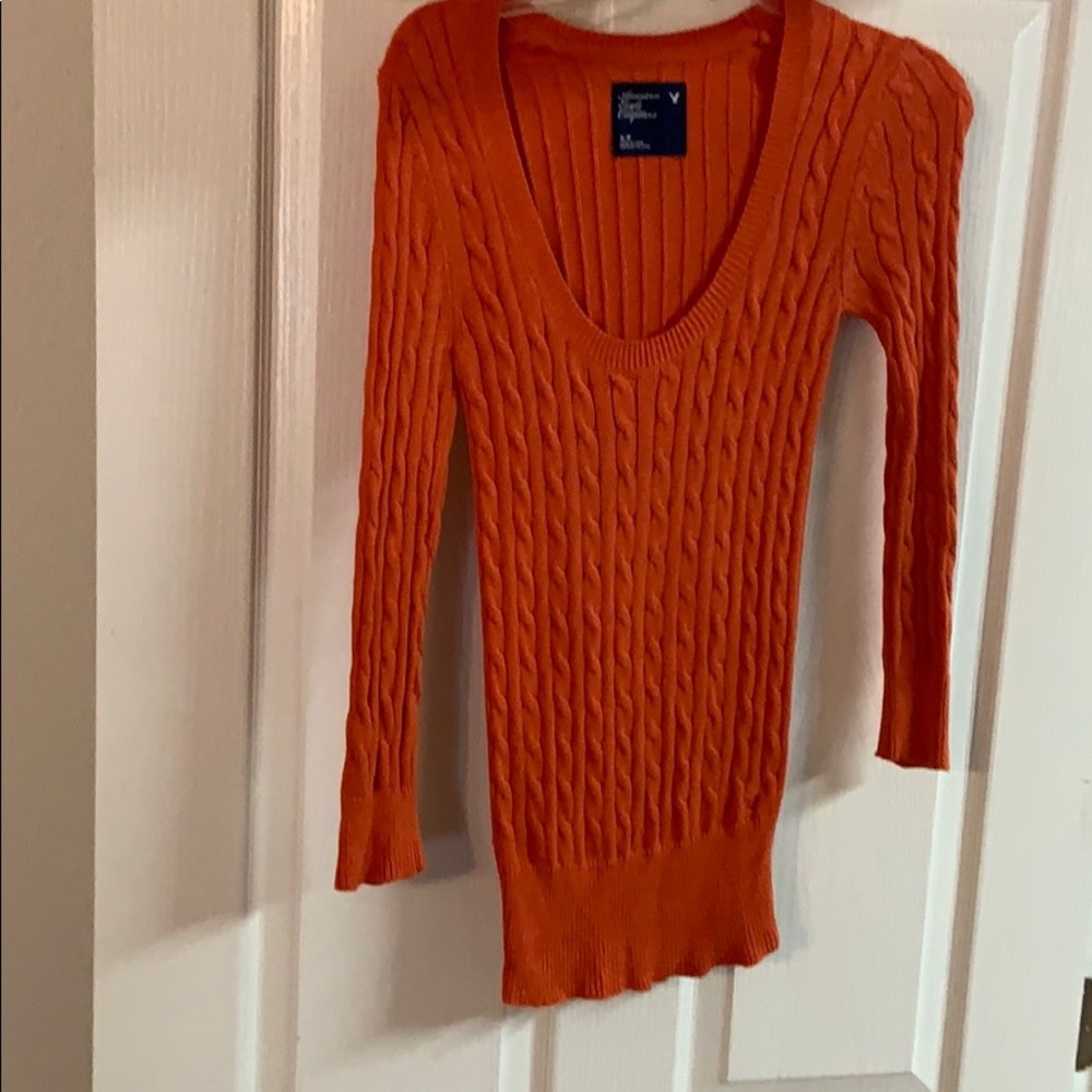 American eagle orange sweater